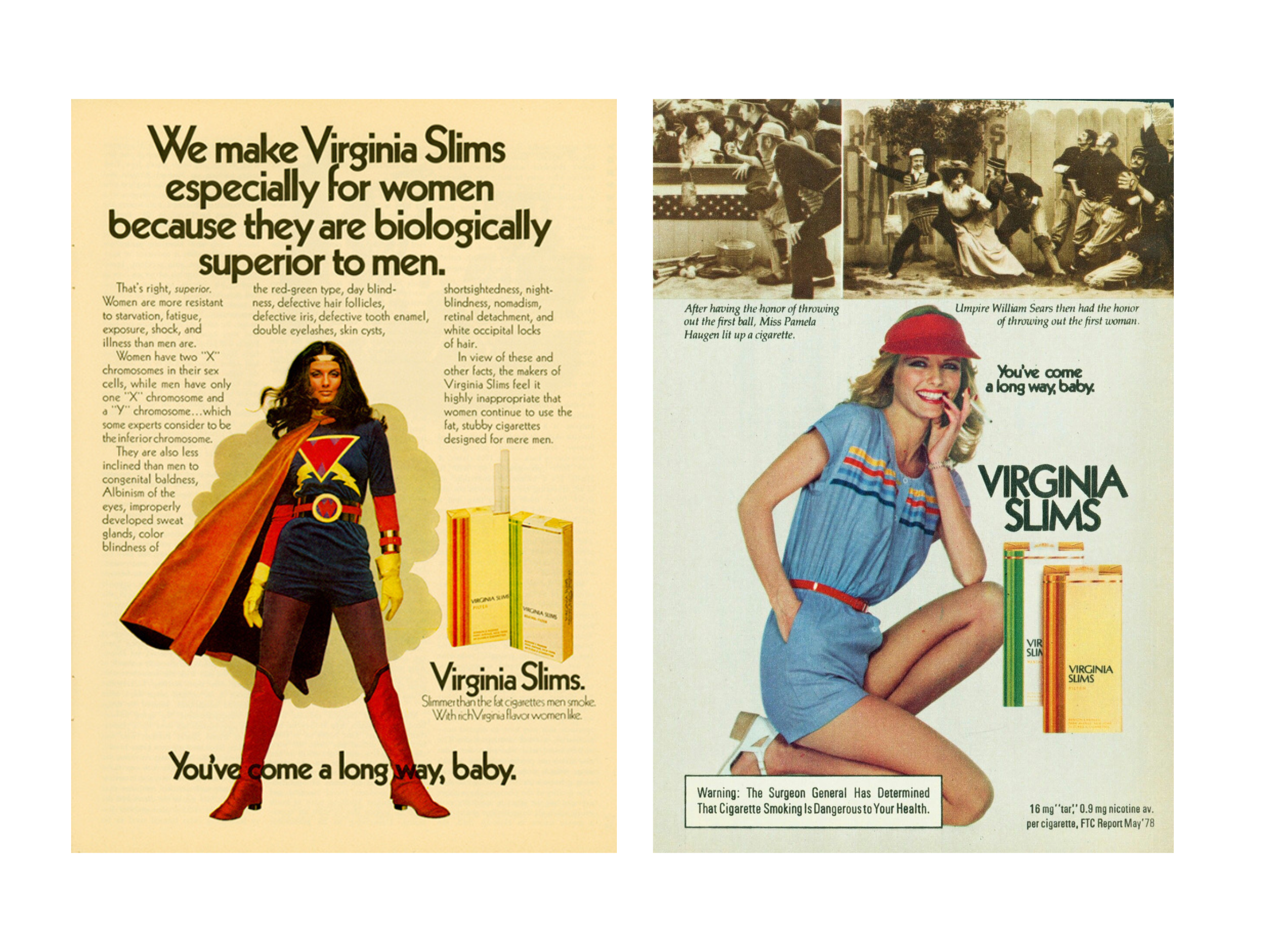 a collage of 1960s/70s ads